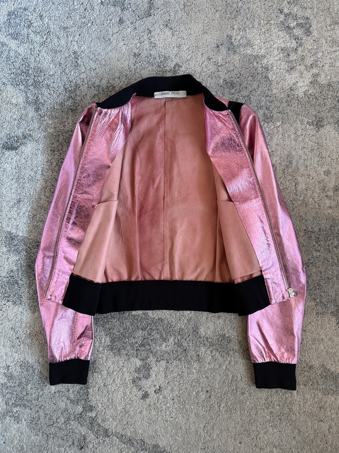 Prada SS2000 shiny leather jacket