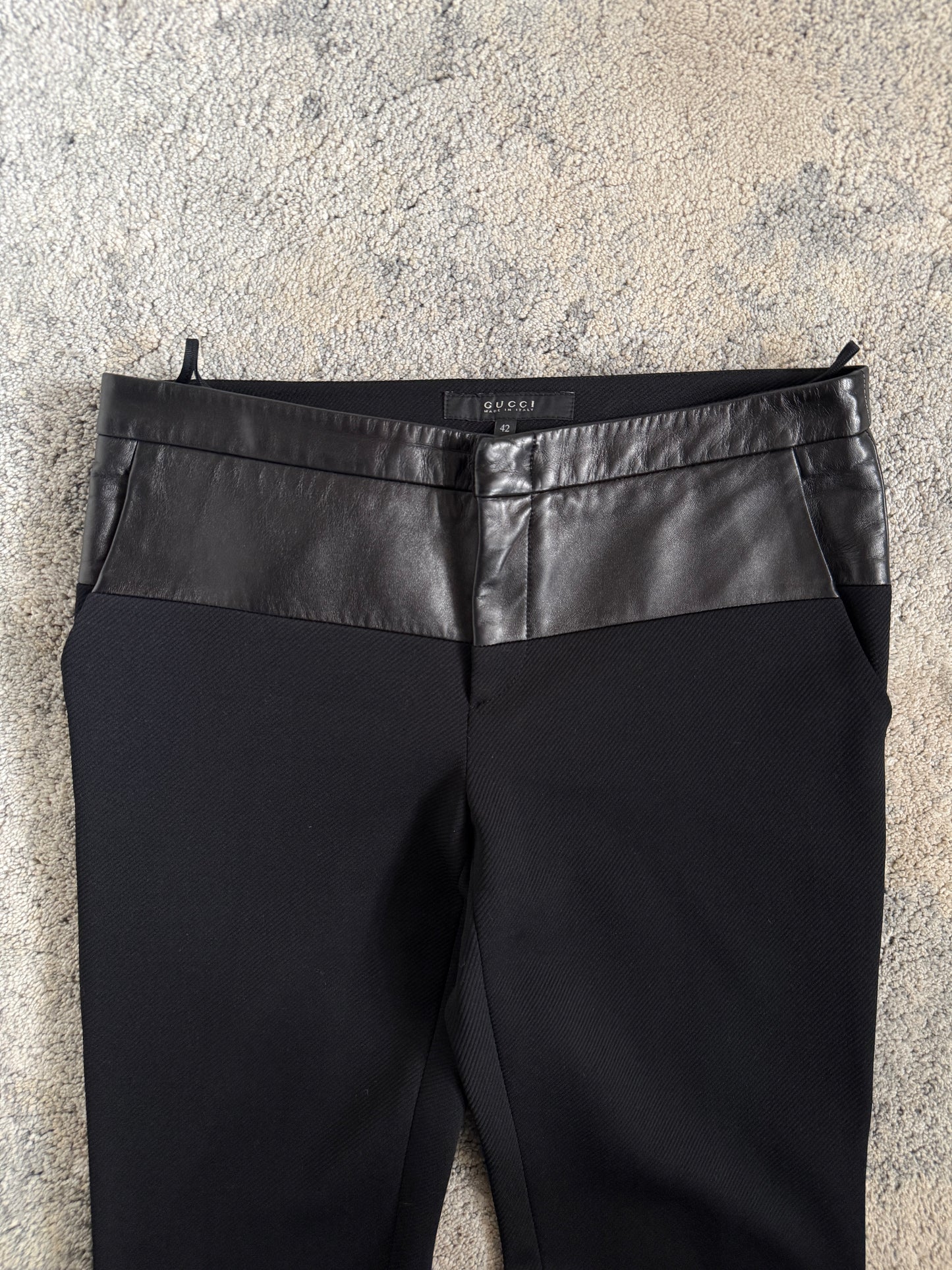 Gucci 2000’s polyamid & leather pants