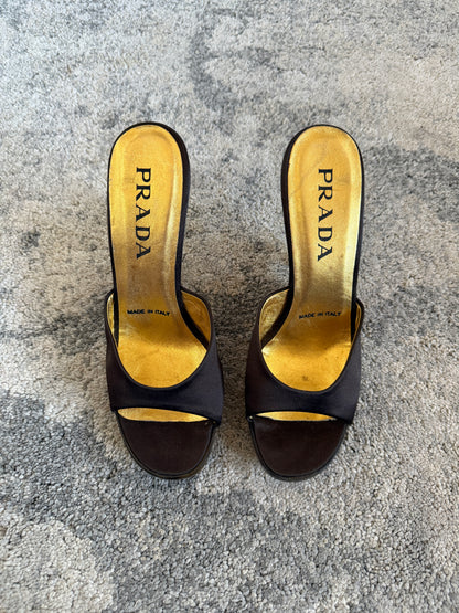 Prada SS1998 glass heels mules