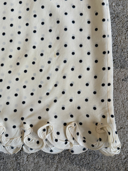 Prada SS2000 silk polkadot skirt
