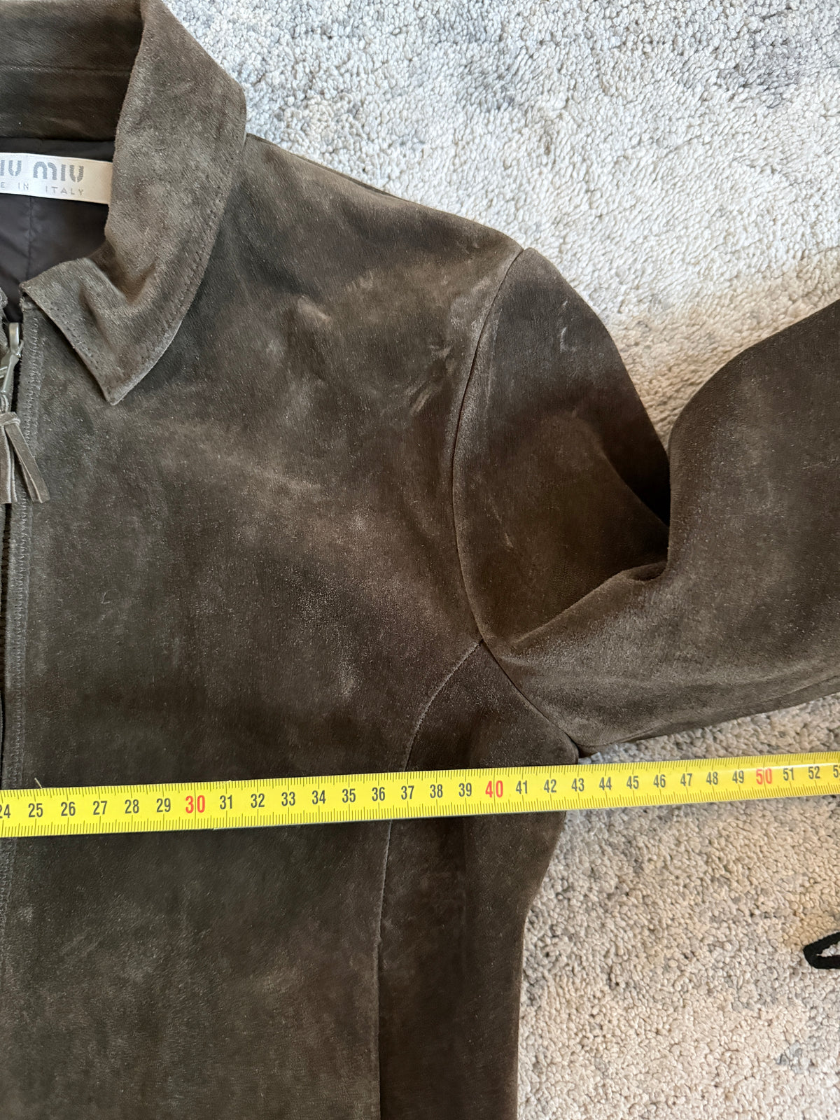 Miu Miu FW1999 suede leather jacket