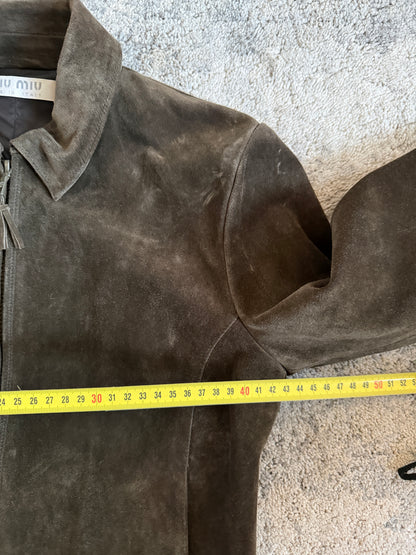 Miu Miu FW1999 suede leather jacket