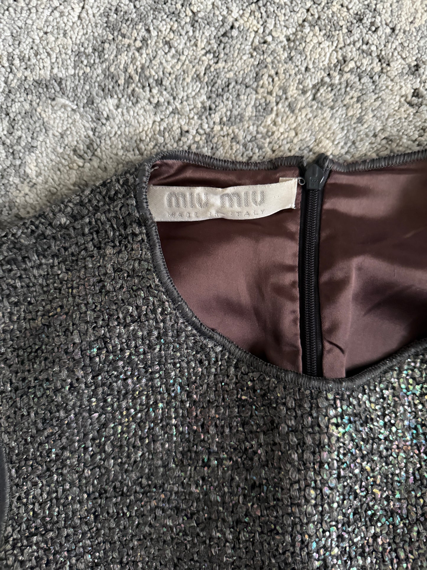 Miu Miu FW1998 wool iridescent top