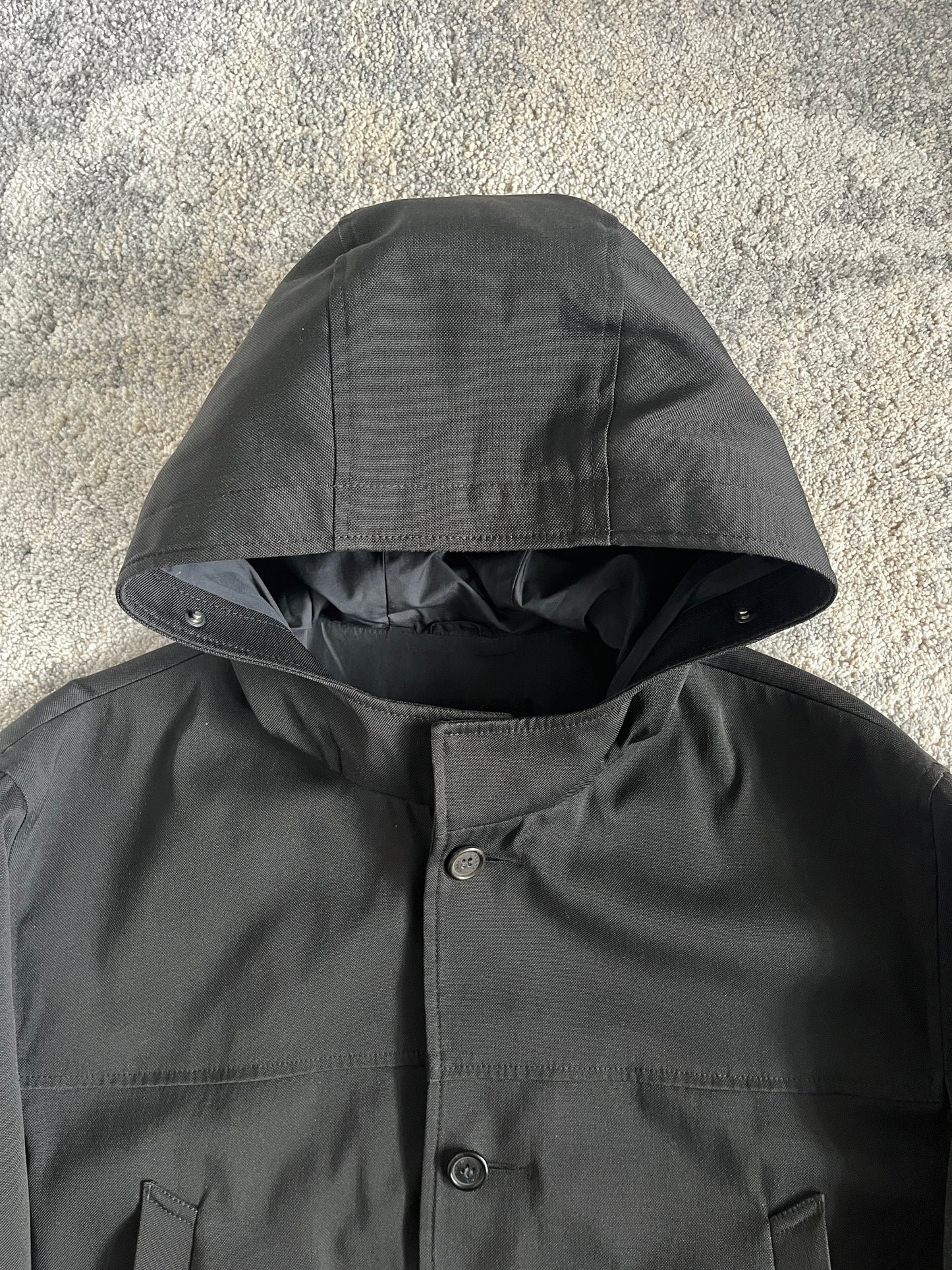Prada FW1999 heavy nylon long coat