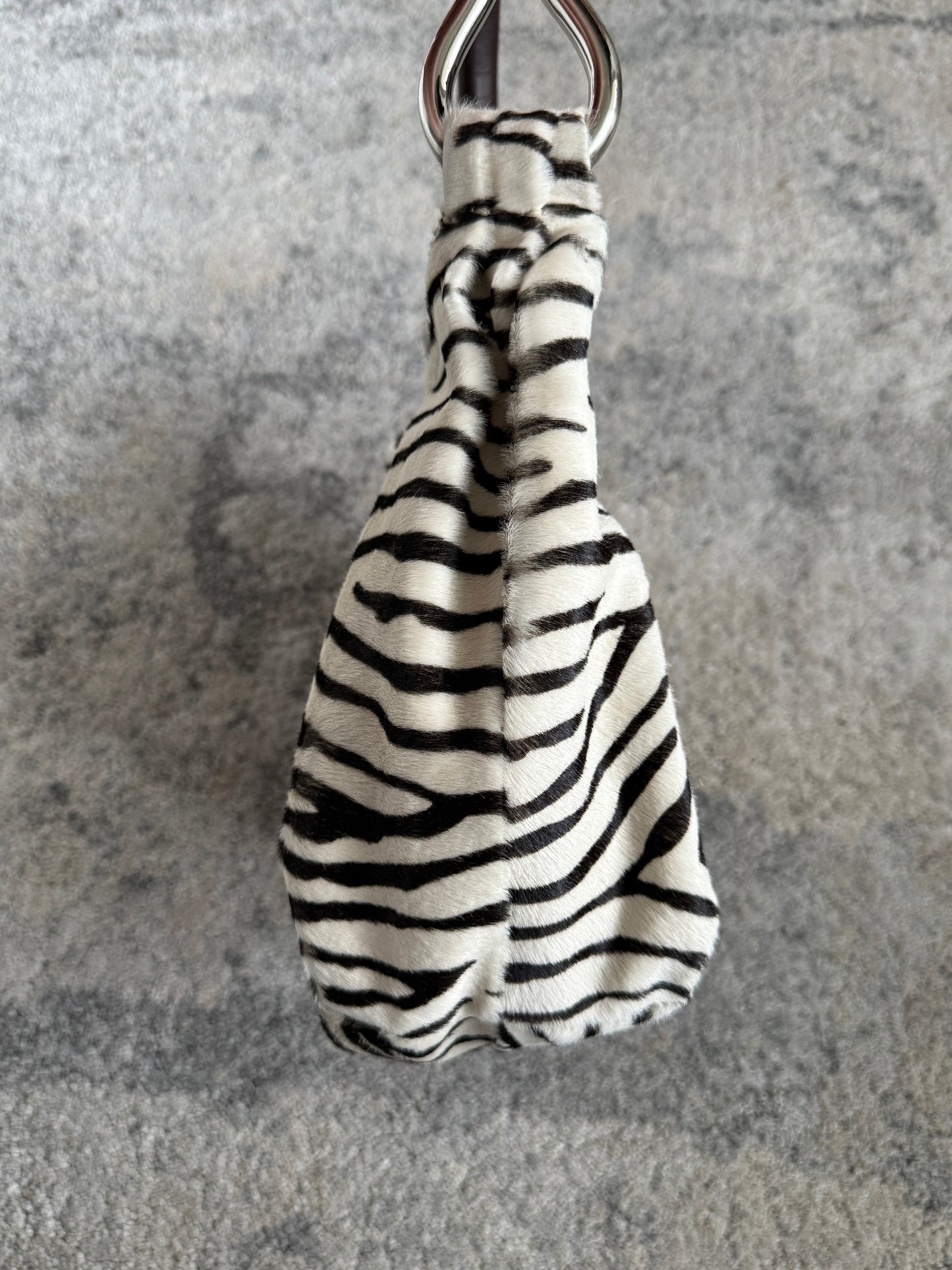 Prada SS2003 zebra pony hair leather bag