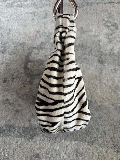 Prada SS2003 zebra pony hair leather bag
