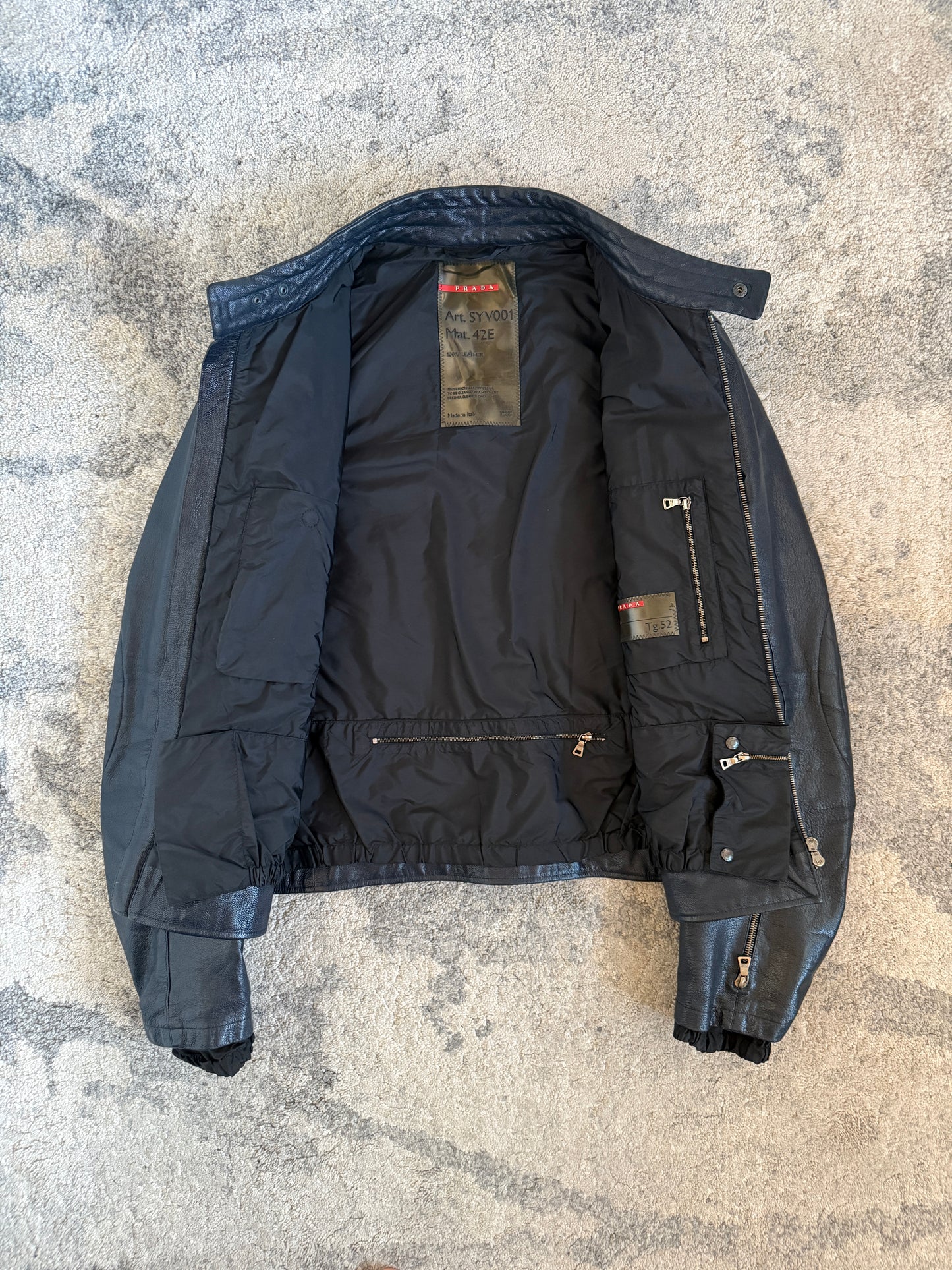 Prada 1999 leather motorcycle jacket