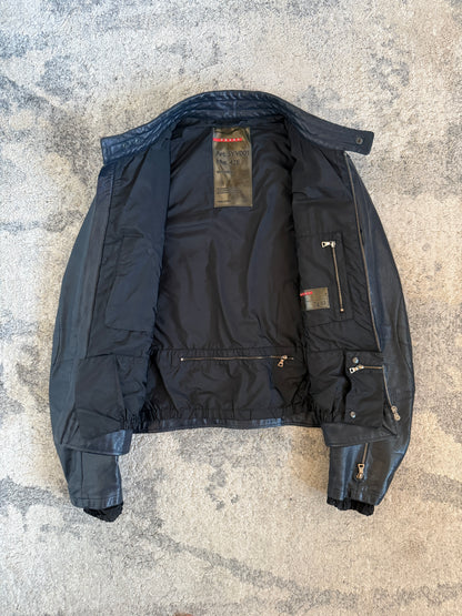 Prada 1999 leather motorcycle jacket