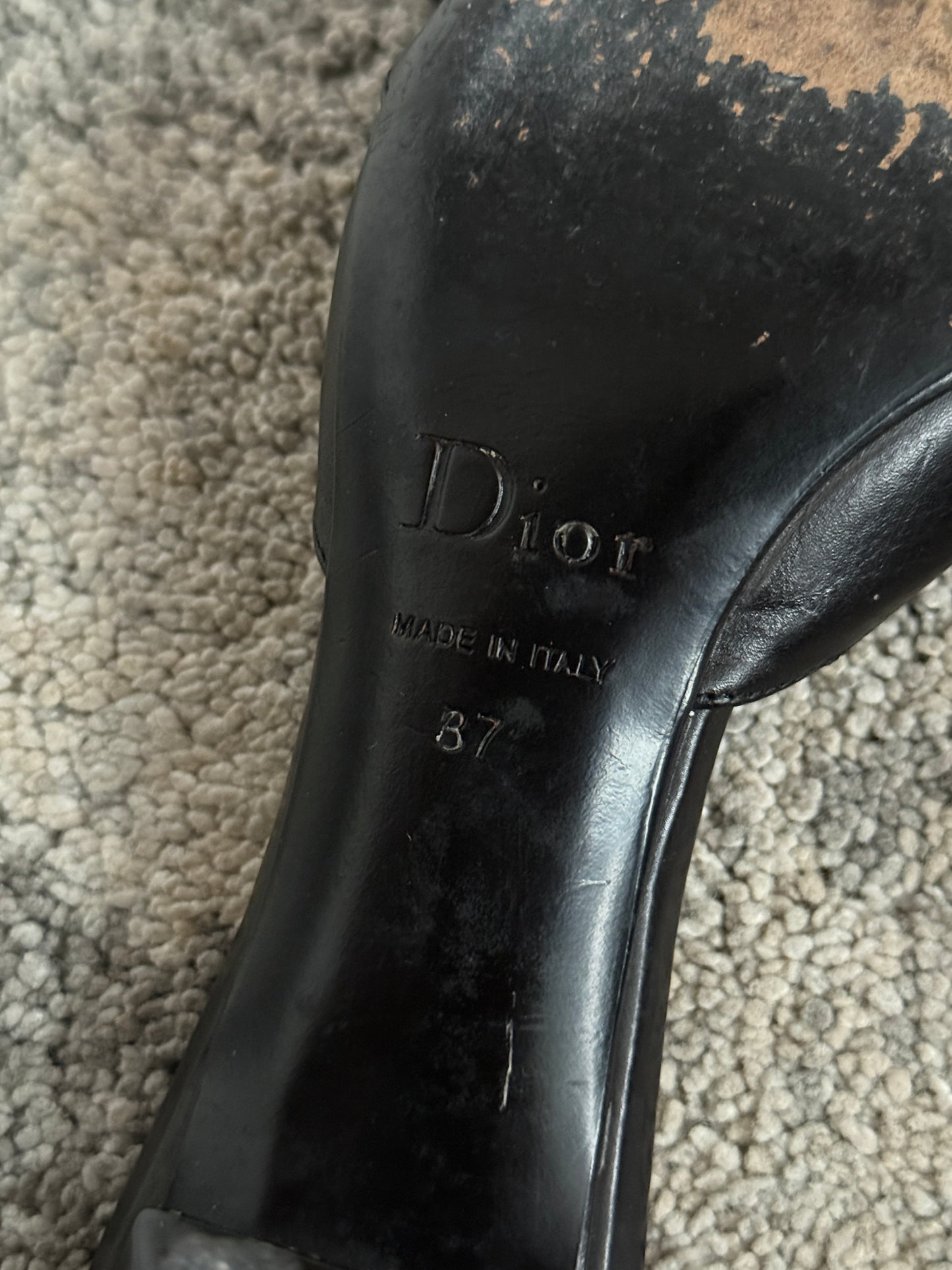 Christian Dior 2000’s leather heels mules