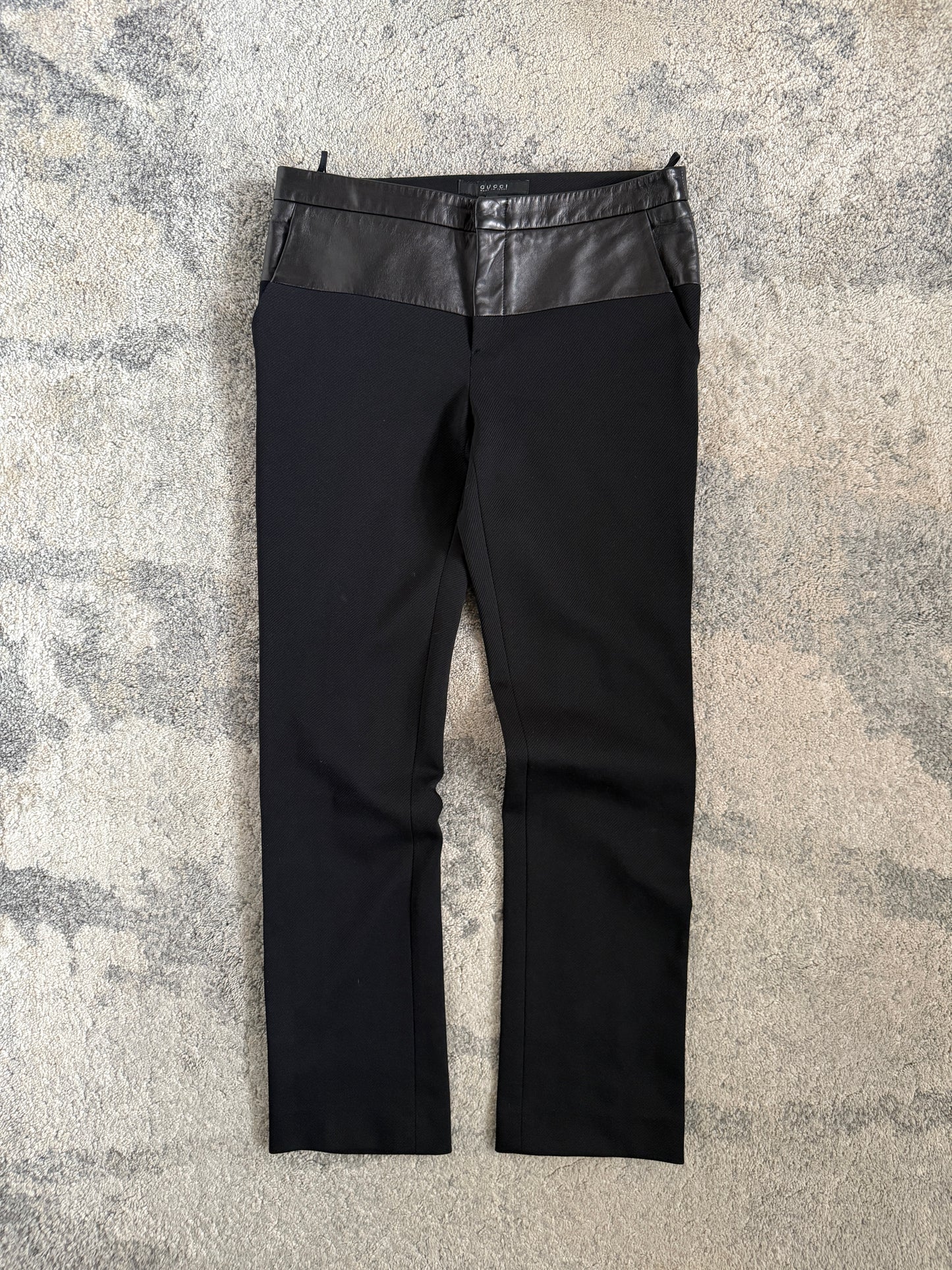 Gucci 2000’s polyamid & leather pants