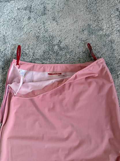 Prada 1999 zip nylon skirt