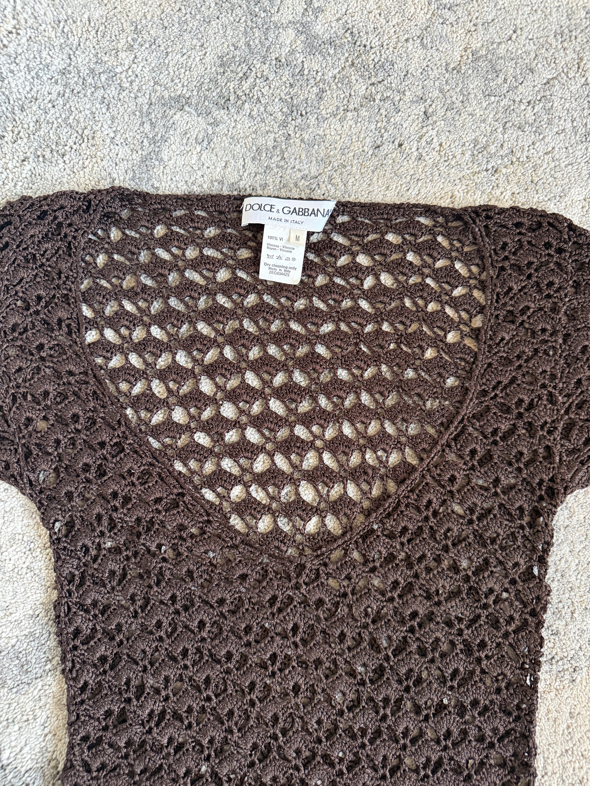 Dolce & Gabbana SS1997 viscose crochet top
