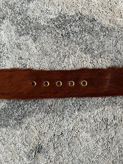Prada FW2017 cognac fur belt