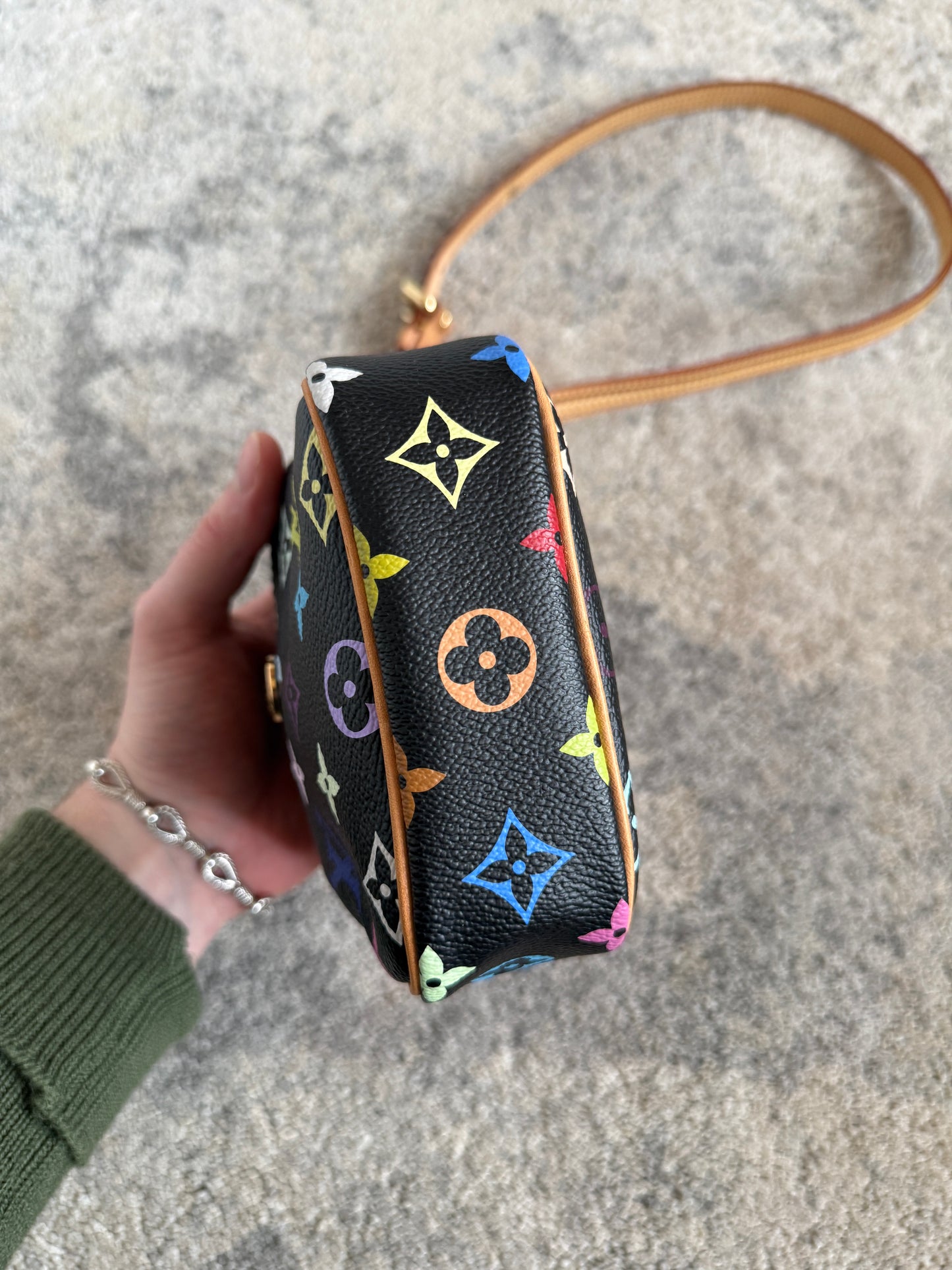 Louis Vuitton SS2003 leather crossbody bag by Takashi Murakami