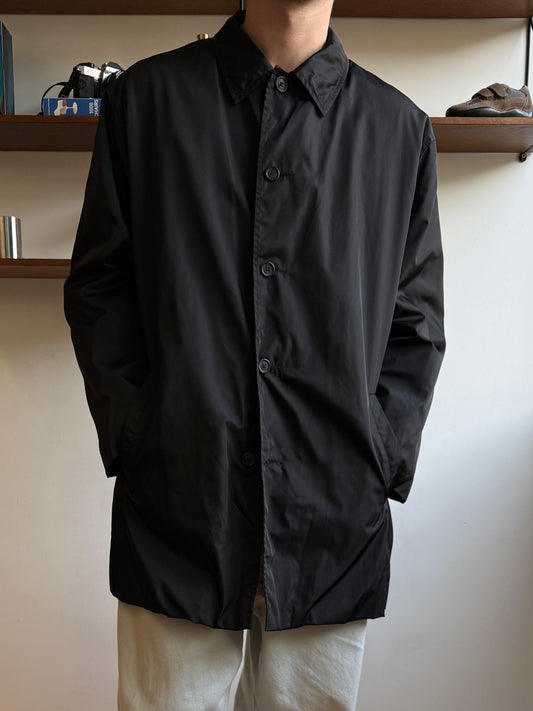 Prada 1998 nylon mid length trench