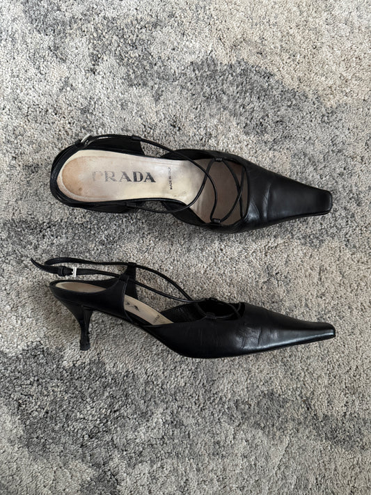 Prada 1990’s leather heels