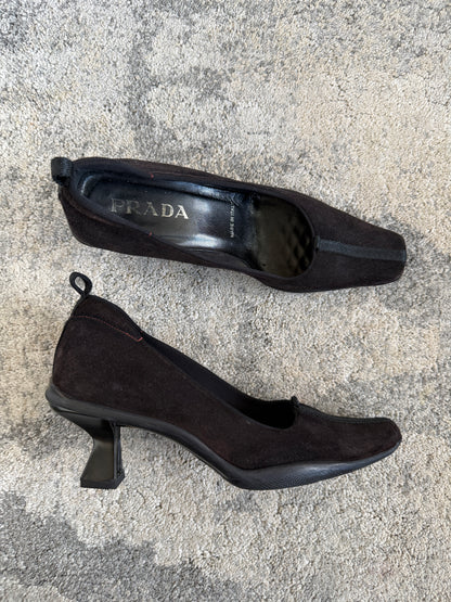 Prada FW1999 suede heels