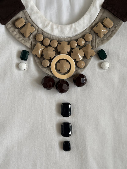 Prada SS2003 embellished collar tank top
