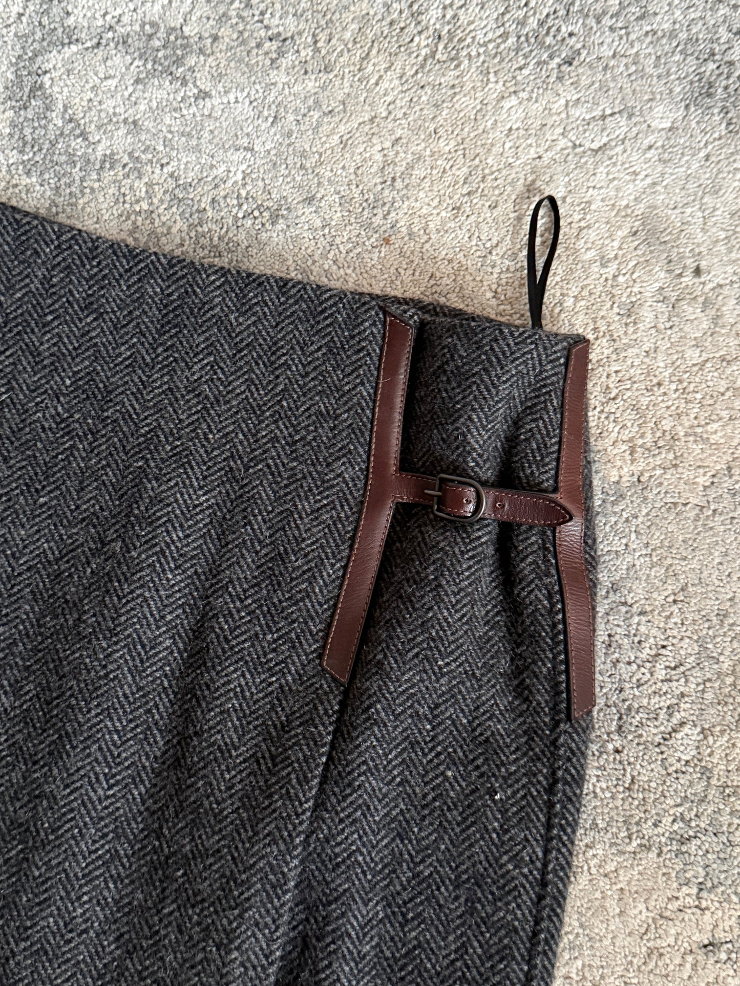 Hermès FW2007 cashmere "H" skirt by JPG