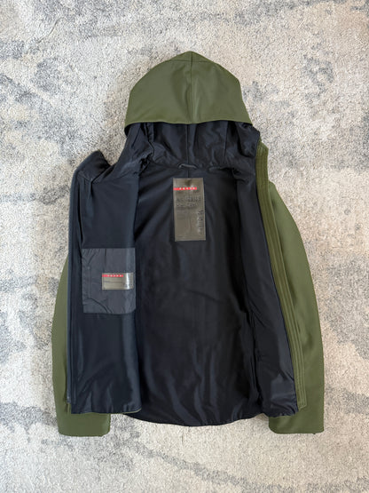 Prada 1999 nylon asymetrical zip jacket