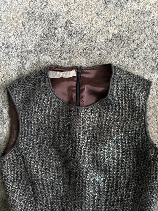 Miu Miu FW1998 wool iridescent top