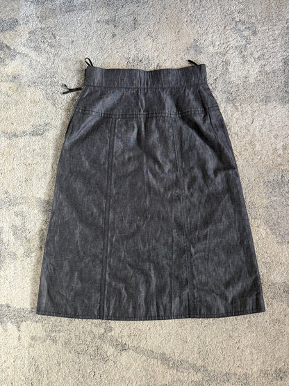 Louis Vuitton SS2002 cotton & raffy skirt