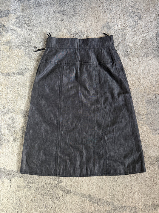 Louis Vuitton SS2002 cotton & raffy skirt