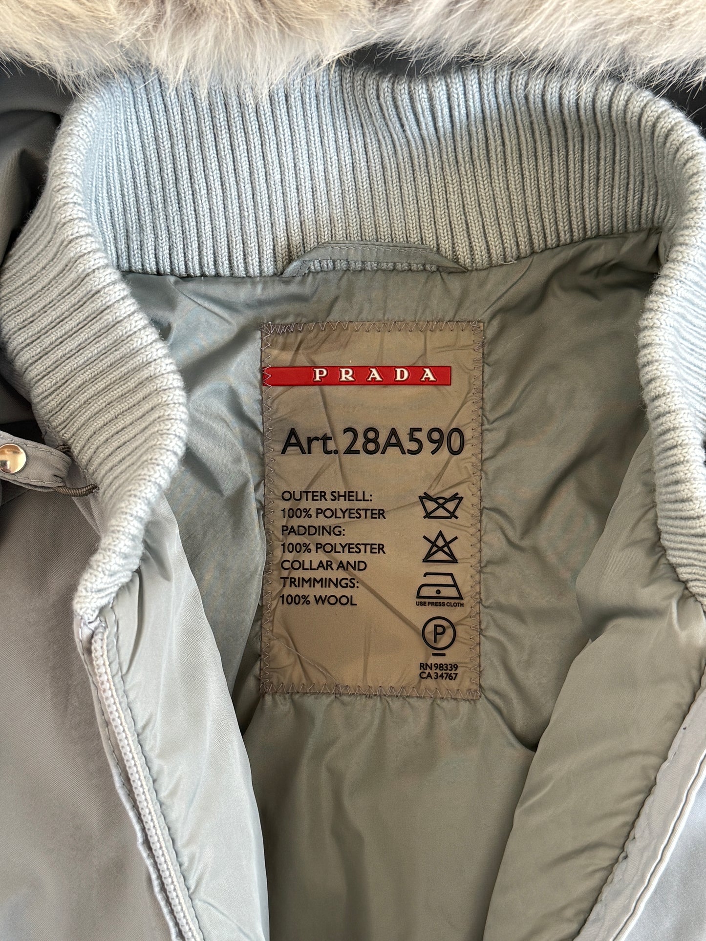 Prada 2000’s gore-tex padded jacket with removable hoods