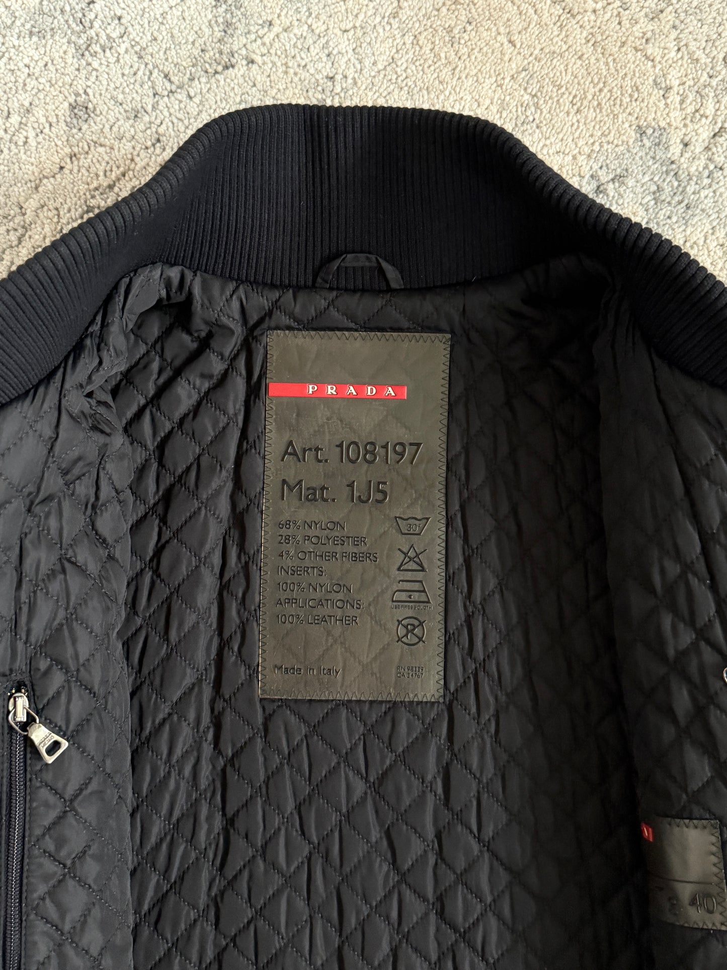 Prada FW2000 nylon with removable fur collar