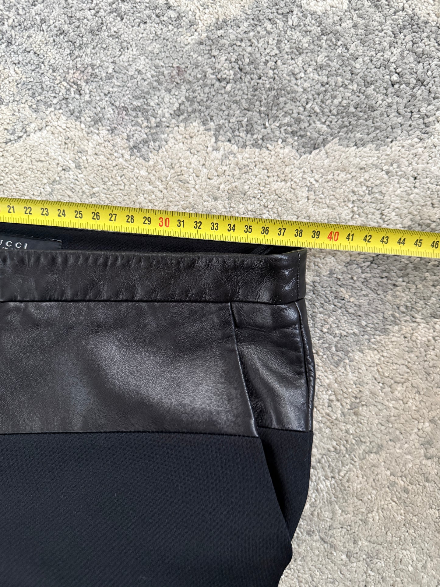 Gucci 2000’s polyamid & leather pants