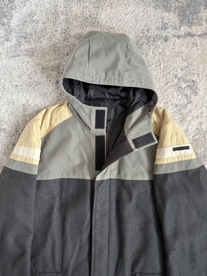 Prada FW2007 colorblock wool long coat