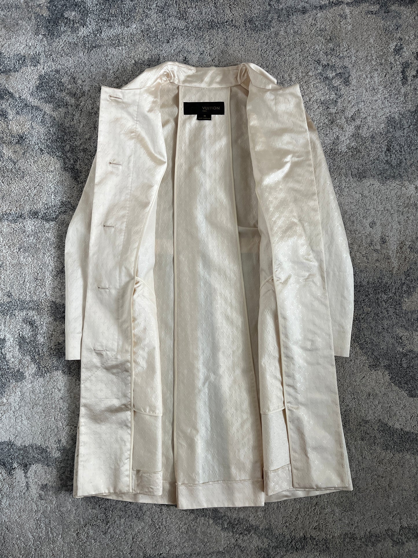 Louis Vuitton 2000’s silk monogram long coat