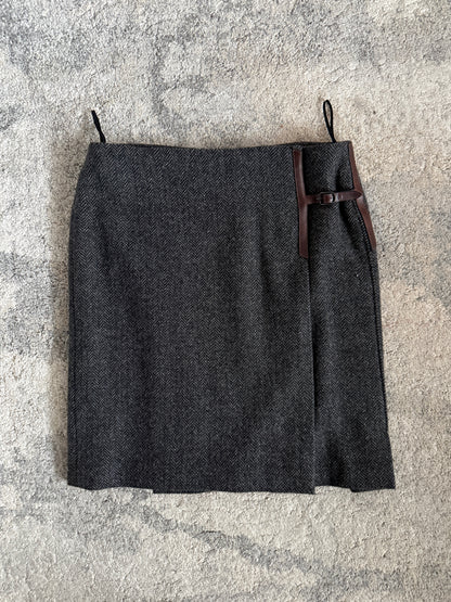 Hermès FW2007 cashmere "H" skirt by JPG