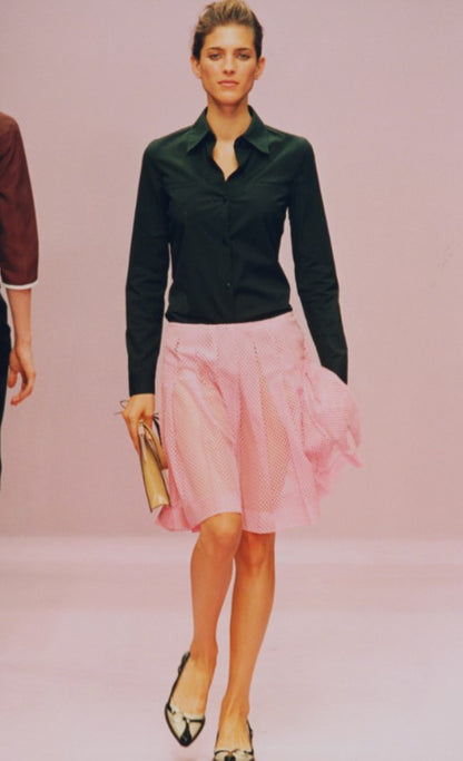 Miu Miu SS2000 perfored nylon skirt