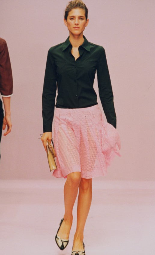 Miu Miu SS2000 perfored nylon skirt