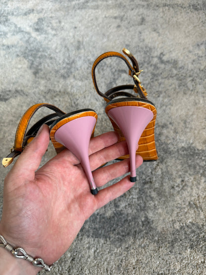 Louis Vuitton SS2006 buckle pony hair heels