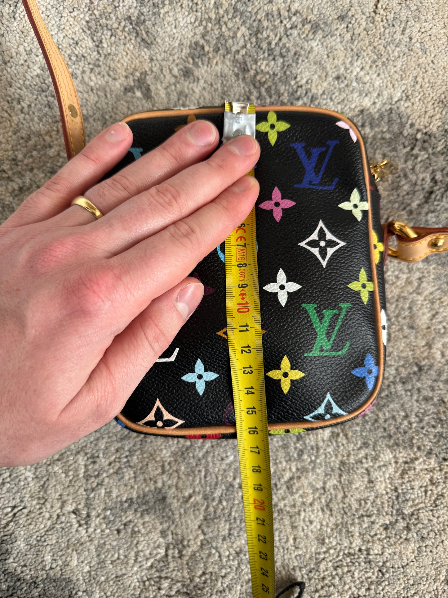 Louis Vuitton SS2003 leather crossbody bag by Takashi Murakami