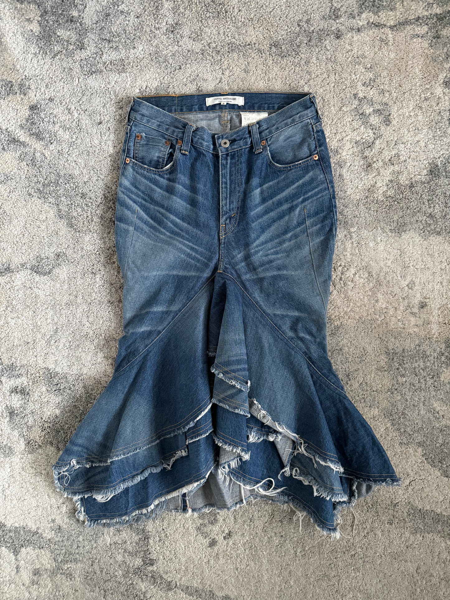 Junya Watanabe SS2009 reconstructed denim skirt