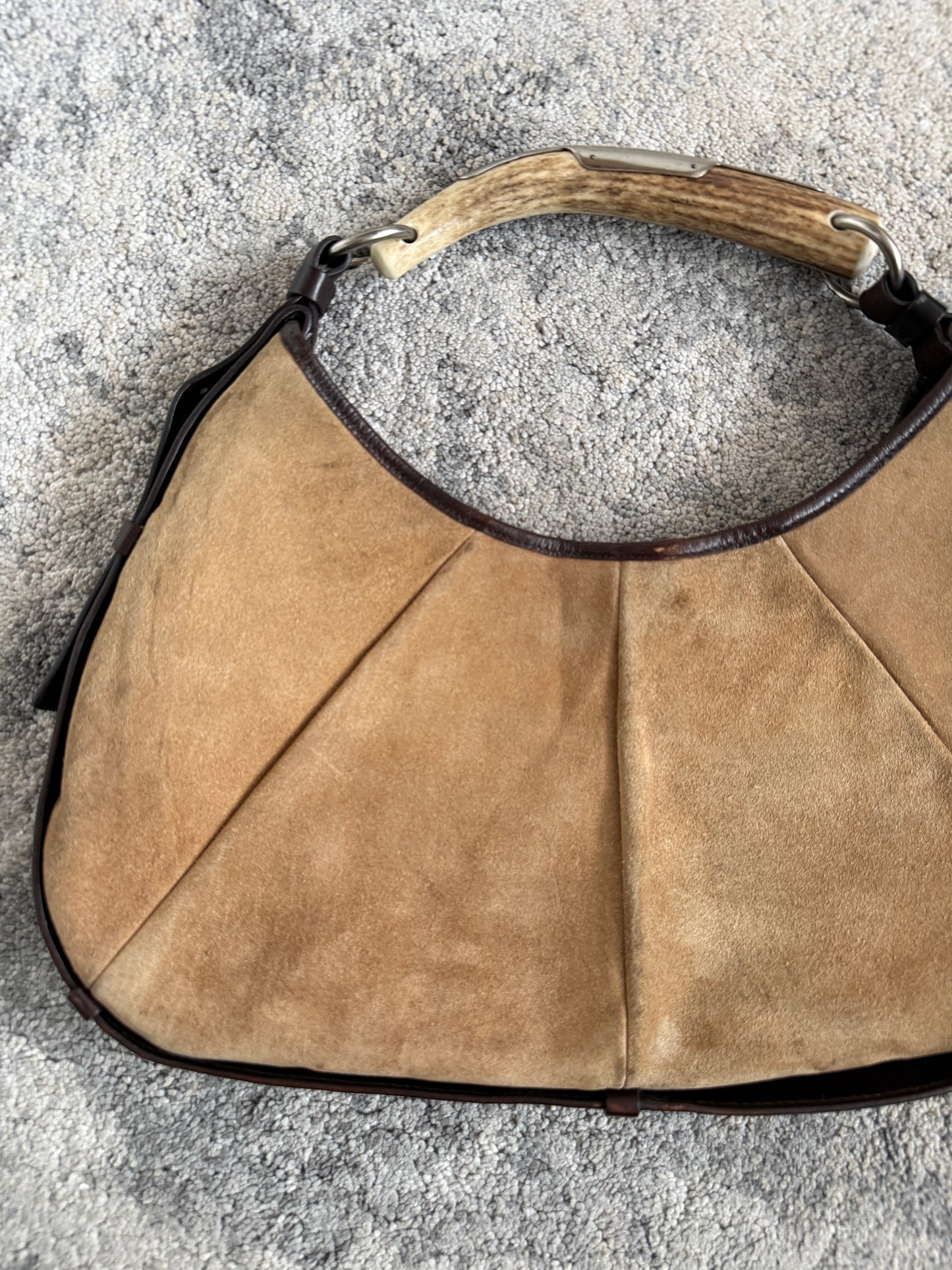 Yves Saint Laurent FW2002 suede Mombasa bag