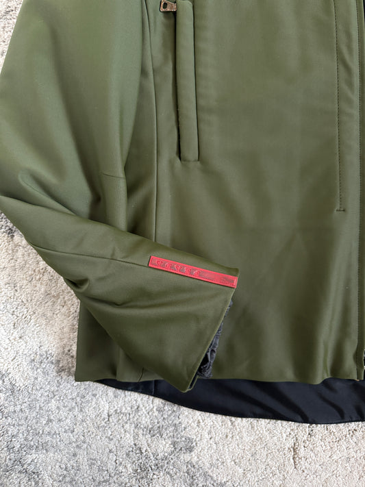Prada 1999 nylon asymetrical zip jacket
