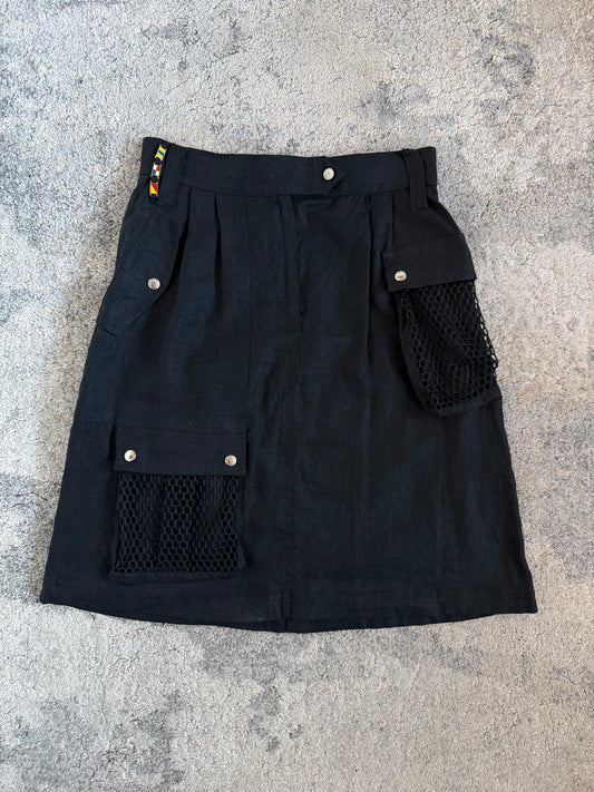 Dolce & Gabbana 2000’s linen cargo pocket skirt