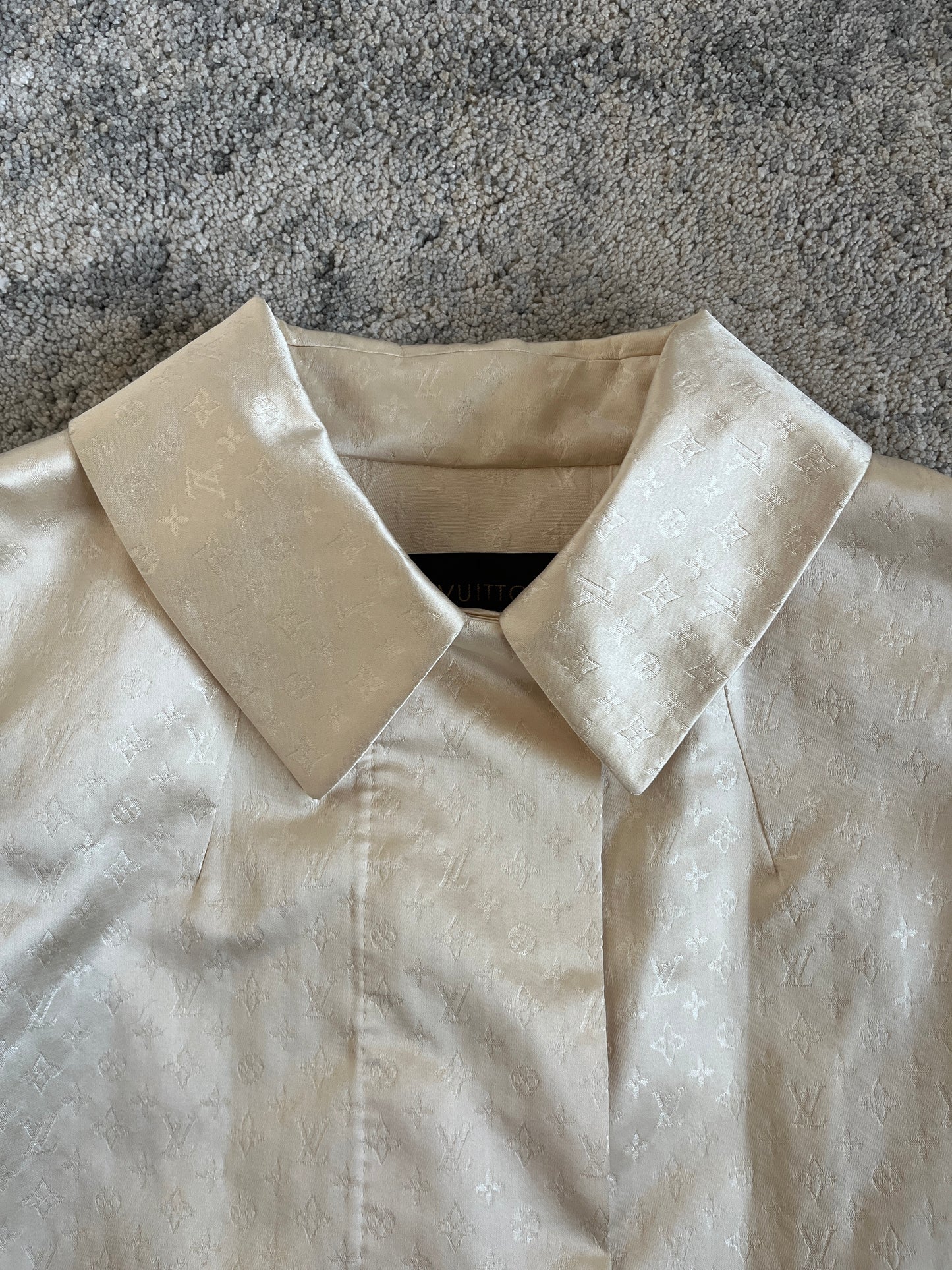 Louis Vuitton 2000’s silk monogram long coat