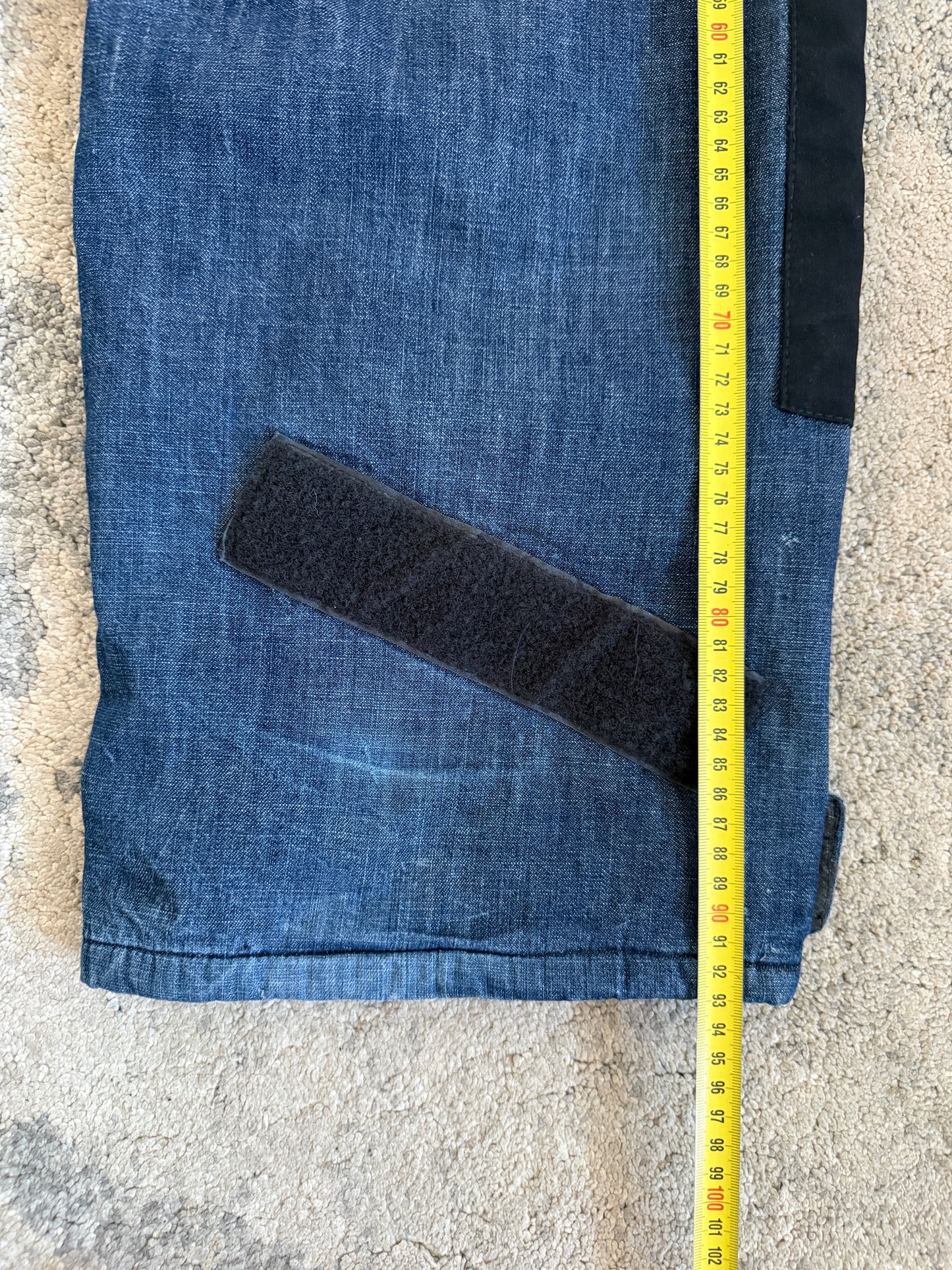 Prada 2000’s denim & fleece double knee jeans