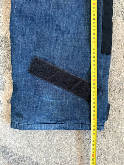 Prada 2000’s denim & fleece double knee jeans