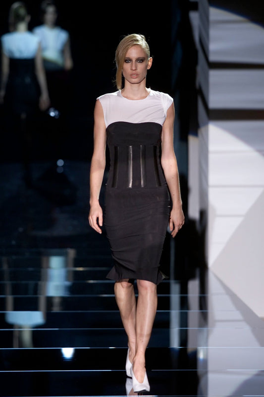 Gucci SS2001 mesh & leather corset by Tom Ford