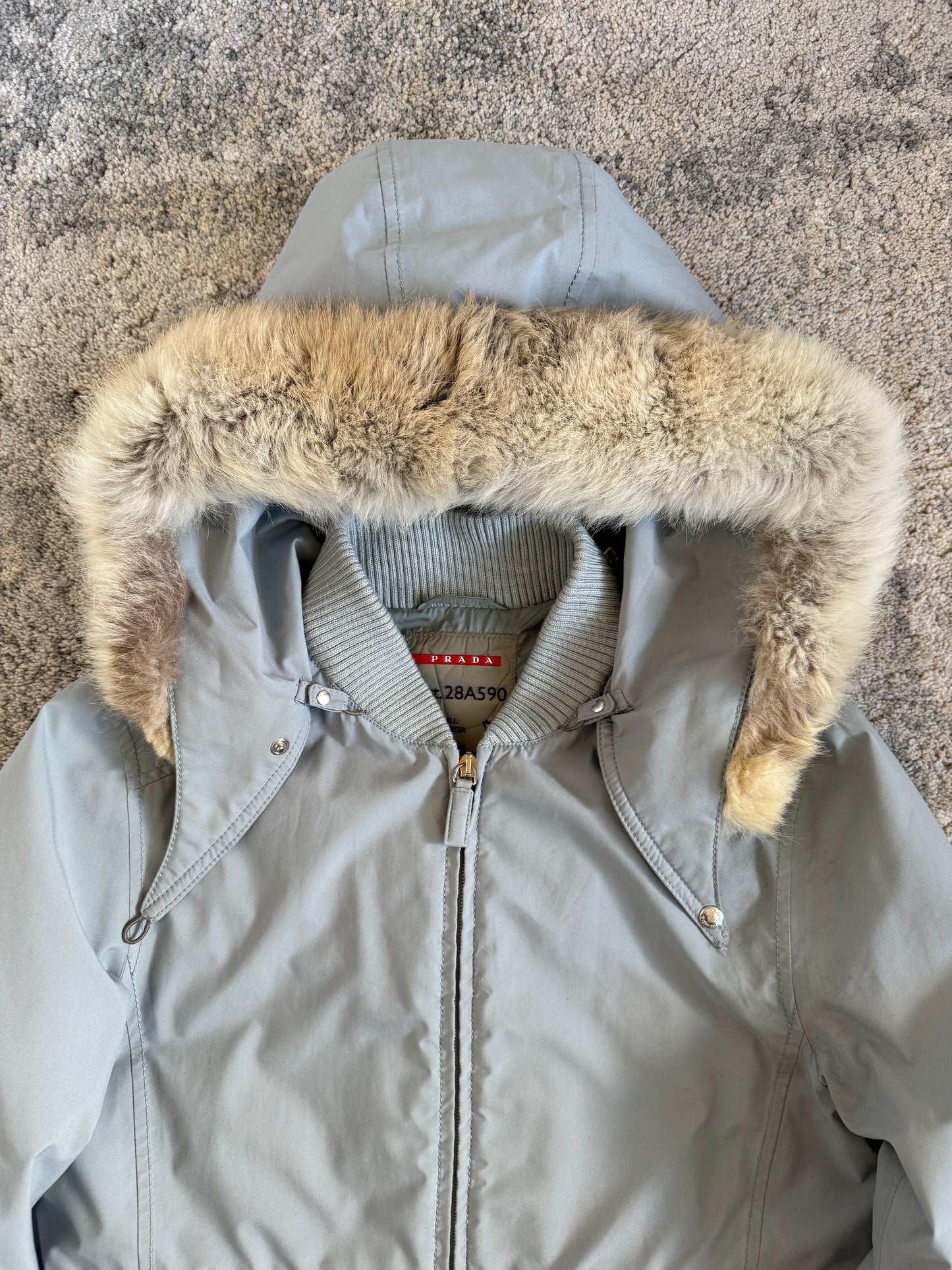 Prada 2000’s gore-tex padded jacket with removable hoods