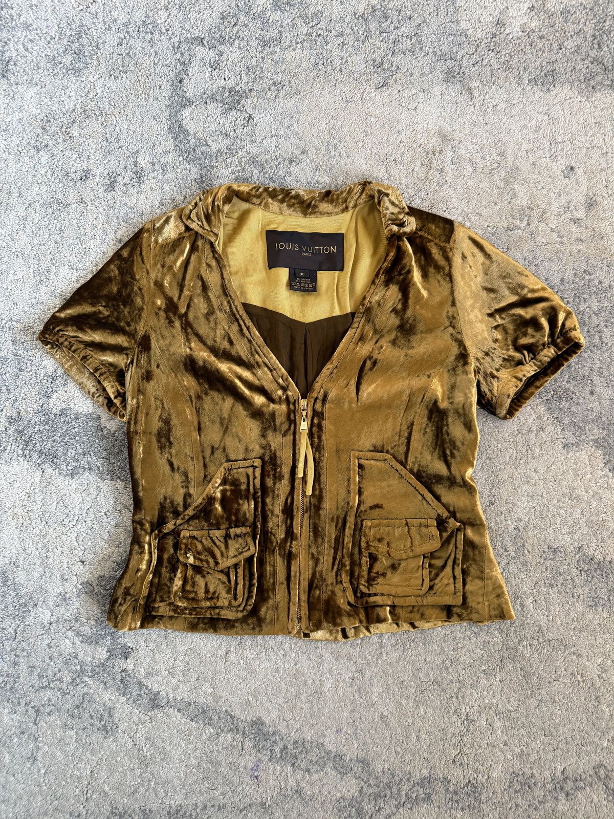 Louis Vuitton SS2004 velvet top by Marc Jacobs
