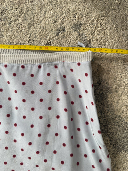 Prada SS2000 silk polkadot skirt