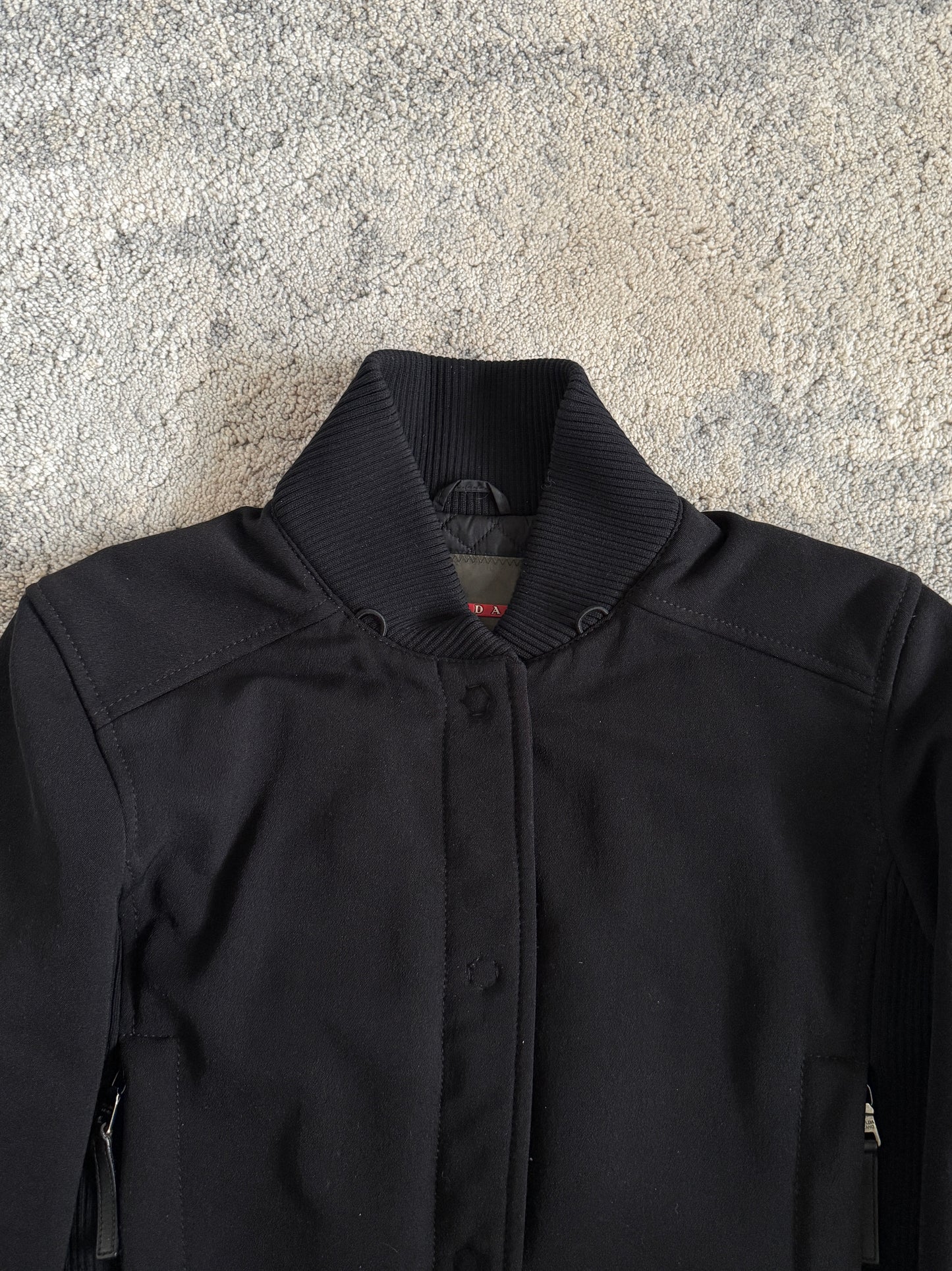 Prada FW2000 nylon with removable fur collar