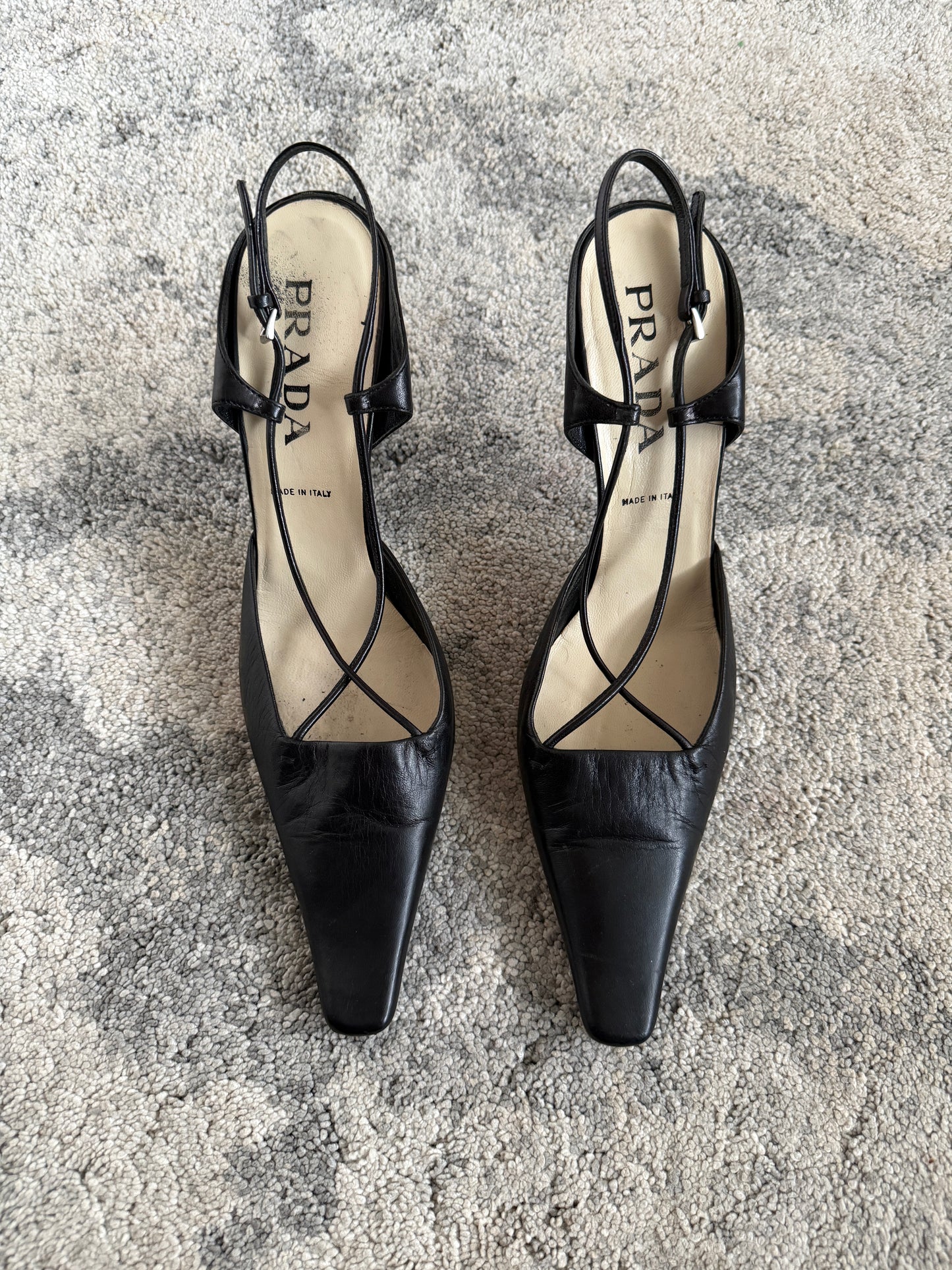 Prada 1990’s leather kitten heels